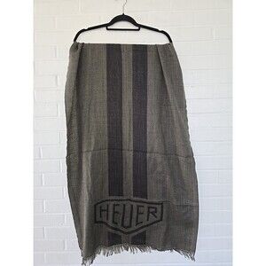 Heuer wool printed monogram scarf or wrap 100% Wool 72"*27"
